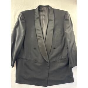 Men’s Ermenegildo Zegna Black Blazer Wool Super 100’ S Sz L
